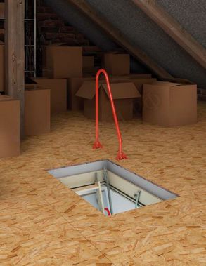 Дополнительные элементы для лестниц FAKRO Поручень металлический для ножничной лестницы LSF Дополнительные элементы для лестниц FAKRO Поручень металлический для ножничной лестницы LSF