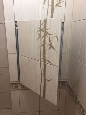 Люк под плитку Нажимной Секрет-Лайт 2 створки 1200*550 Люк под плитку Нажимной Секрет-Лайт 2 створки 1200*550