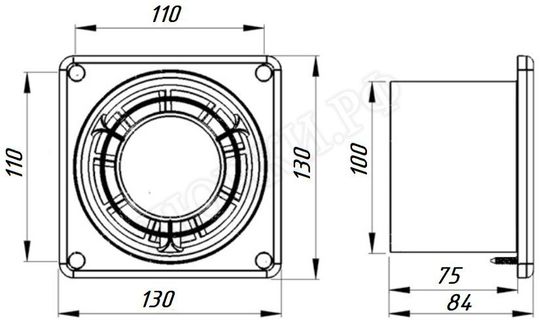 Вытяжной вентилятор Awenta Disk Series WWD100 Вытяжной вентилятор Awenta Disk Series WWD100